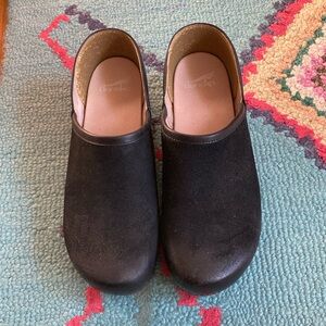 Dansko clogs, black leather, size 41